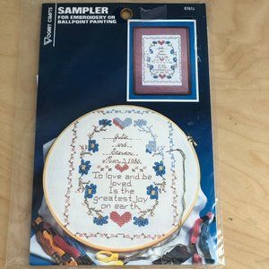Vintage VOGART CRAFTS Cottagecore Embroidery Sampler Kit - NEW